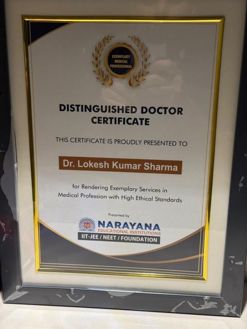 Distinguished doctor certificate